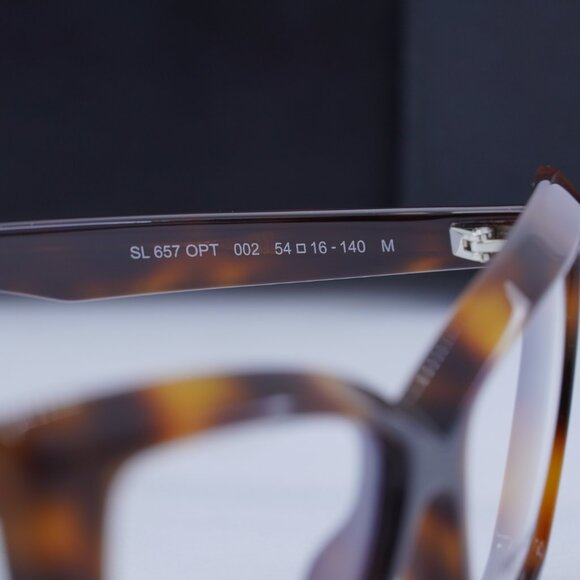 Saint Laurent SL657OPT 002 Square Eyeglasses 54mm - Havana - Picture 5 of 10